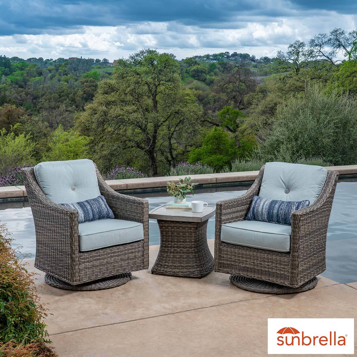 SunVilla Lauren 3 Piece Woven Seating Patio Set Costco UK