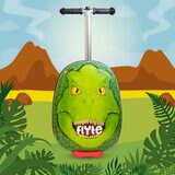 Zinc Flyte Midi 18" Scooter Suitcase, Darwin the Dinosaur