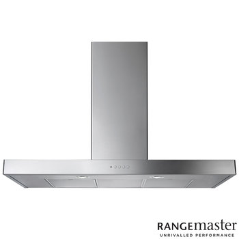 Rangemaster Professional UNBHDS90BL/ Chimney Cooker Hood, B Rated in Stainless Steel