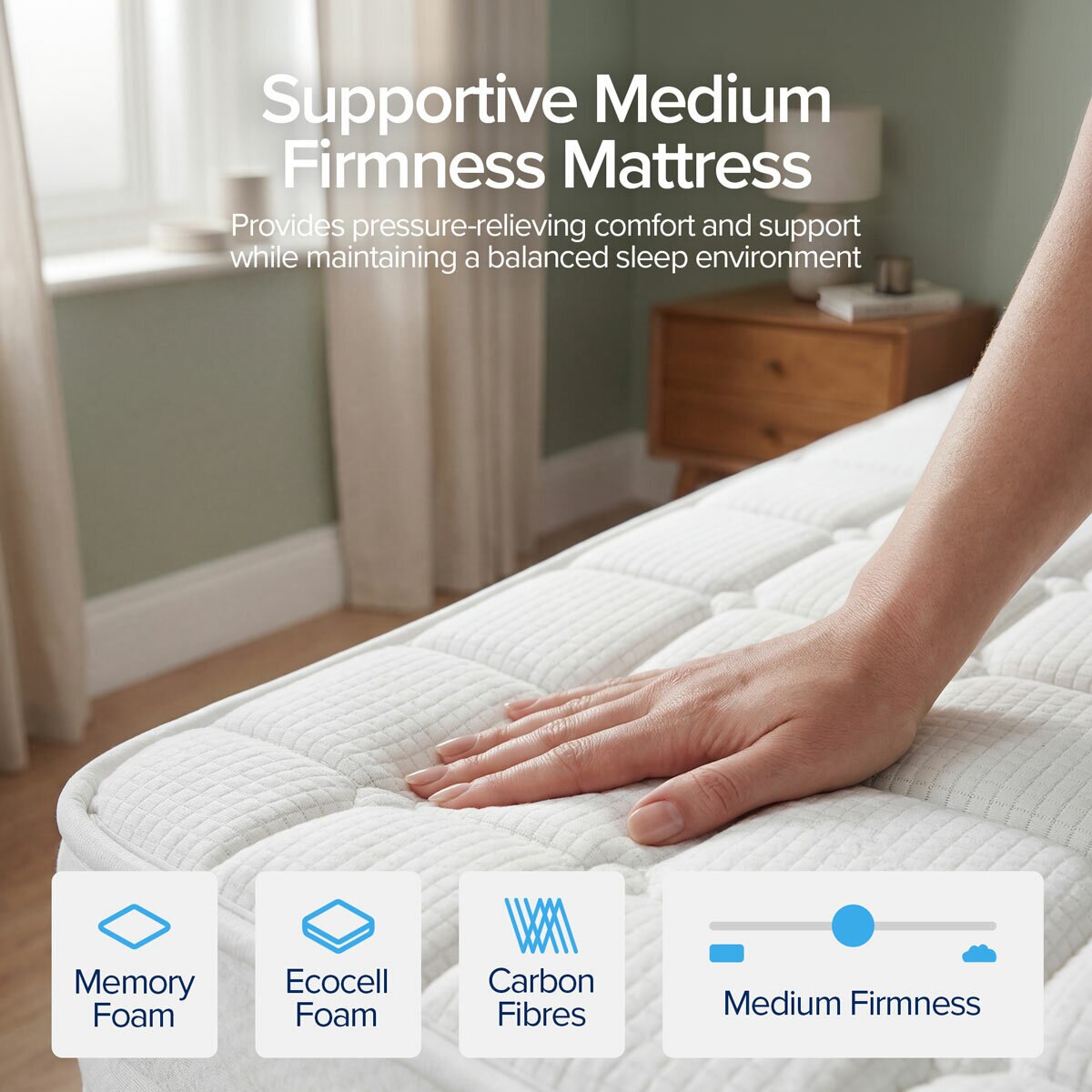 Dormeo Memory Plus Rolled Mattress in 5 Sizes