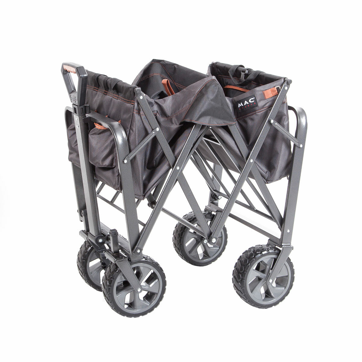 Mac Sports XL Steel Folding Wagon with Brakes