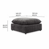 Aiden & Ivy Sereen Dark Grey Fabric Ottoman Aiden & Ivy Sereen Dark Grey Fabric Ottoman