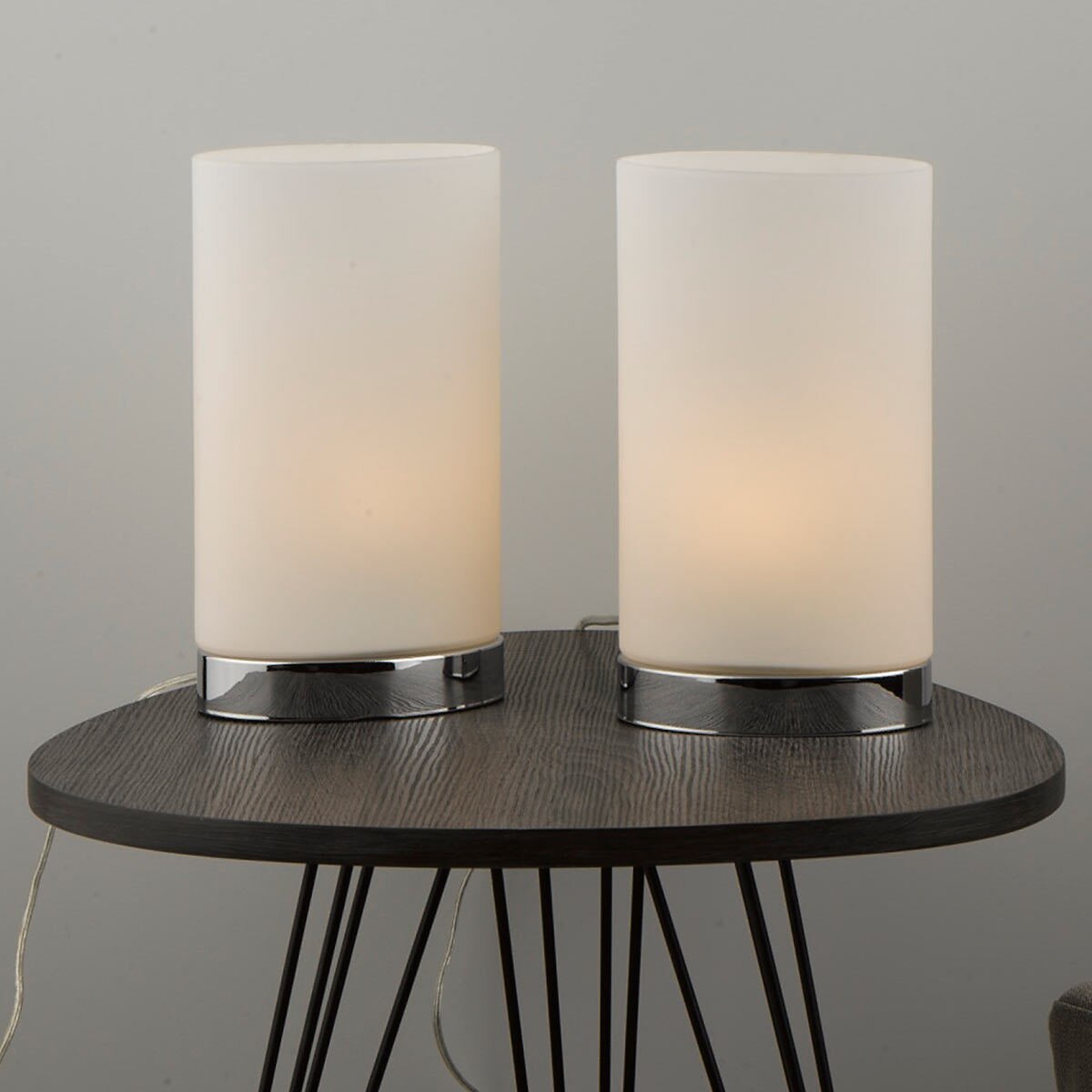 Ovo Chrome Touch Table Lamps, 2 Pack Costco UK