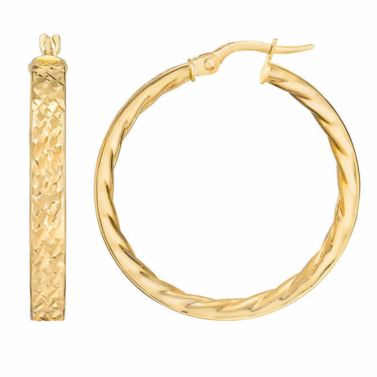 14ct Yellow Gold Hoop Earrings Costco UK