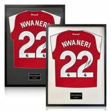 Ethan Nwaneri Signed Framed Shirt
