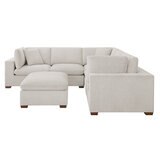 Thomasville Lowell Grey Fabric 6 Piece Modular Sofa