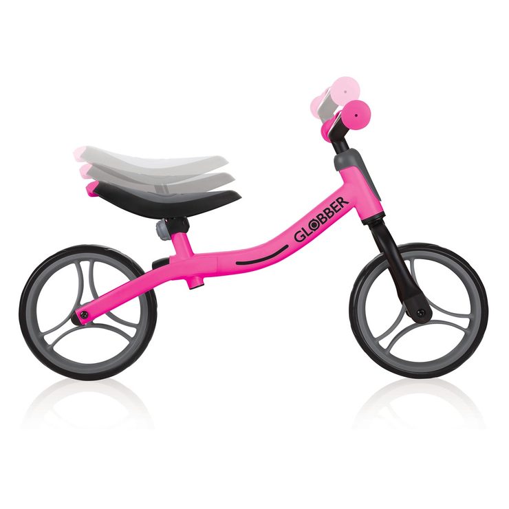 Side image with adjustable seat globber go bike Side image with adjustable seat globber go bike