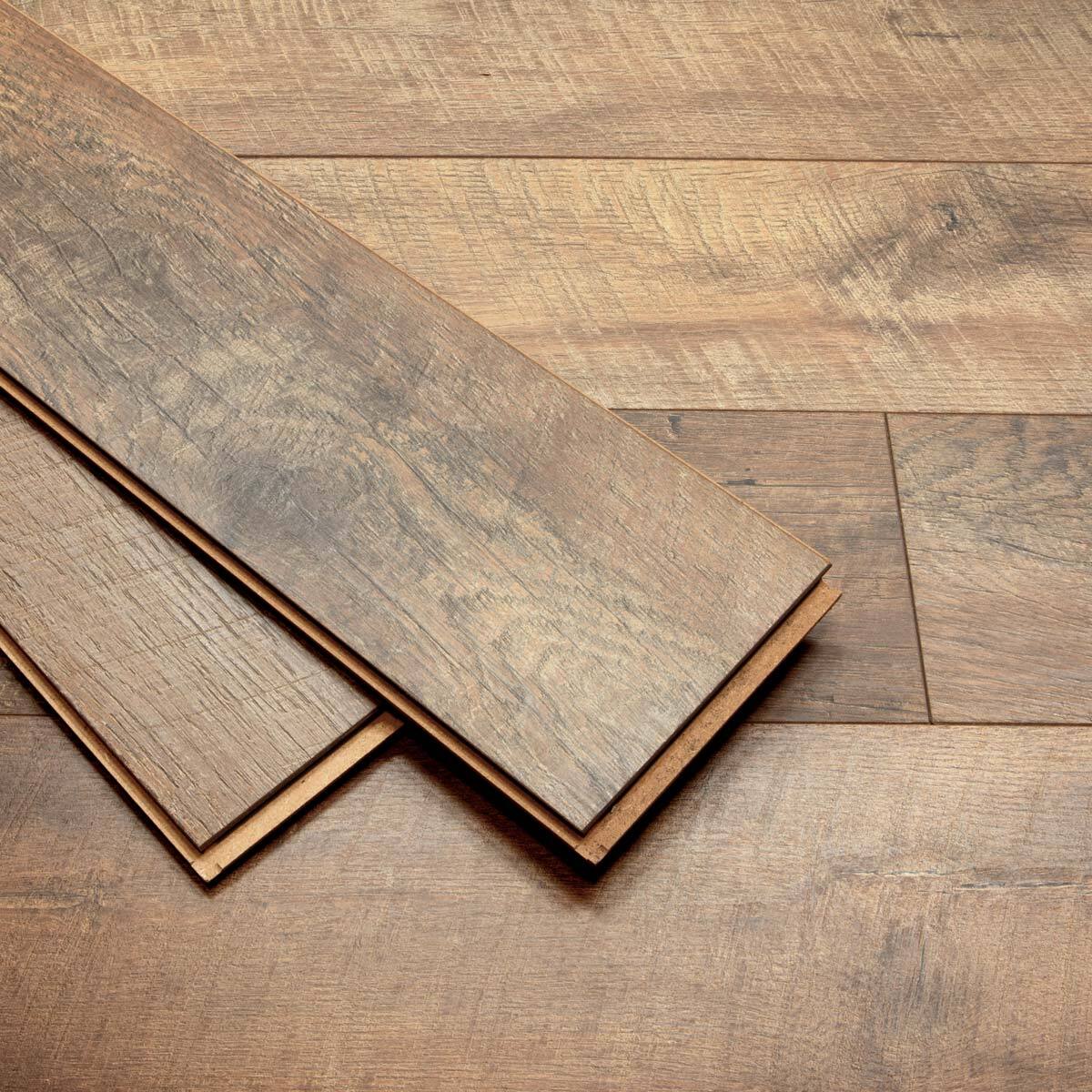 Close up image of flooring with two loose planks