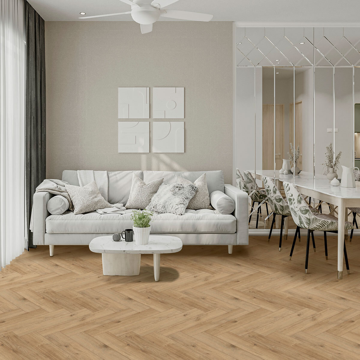 Golden Select Amboise Herringbone AC Laminate Flooring Planks - 1.179 m² Per Pack