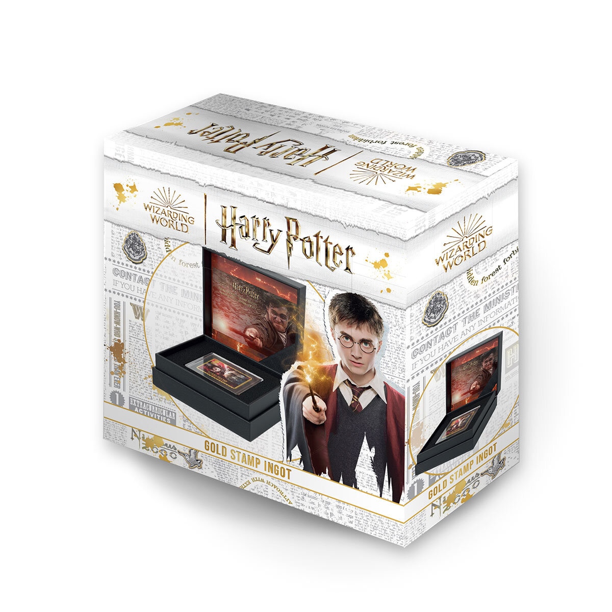 Official Harry Potter Gold Ingot Collectable Stamps, By Royal Mail