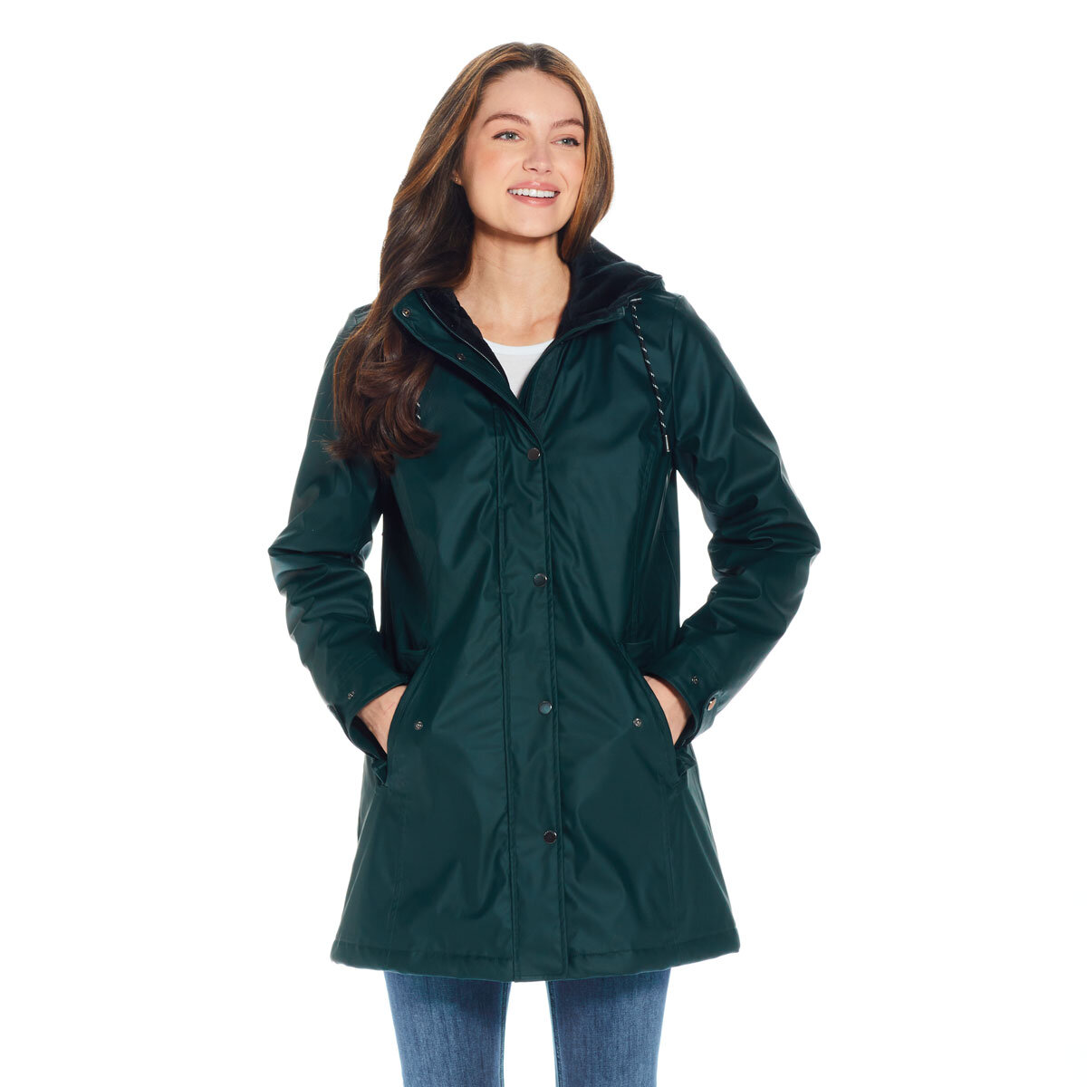 Weatherproof Ladies Slicker Jacket in Green | Costco UK