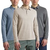 English Laundry Men's Long Sleeve Jersey Polo