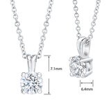 0.7ct Diamond Pendant, 18k White Gold