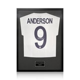 James Anderson Signed Framed England Cricket Shirt with Black Mount James Anderson Signed Framed England Cricket Shirt with Black Mount
