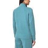 Mondetta Ladies Ribbed Zip Jacket in Blue