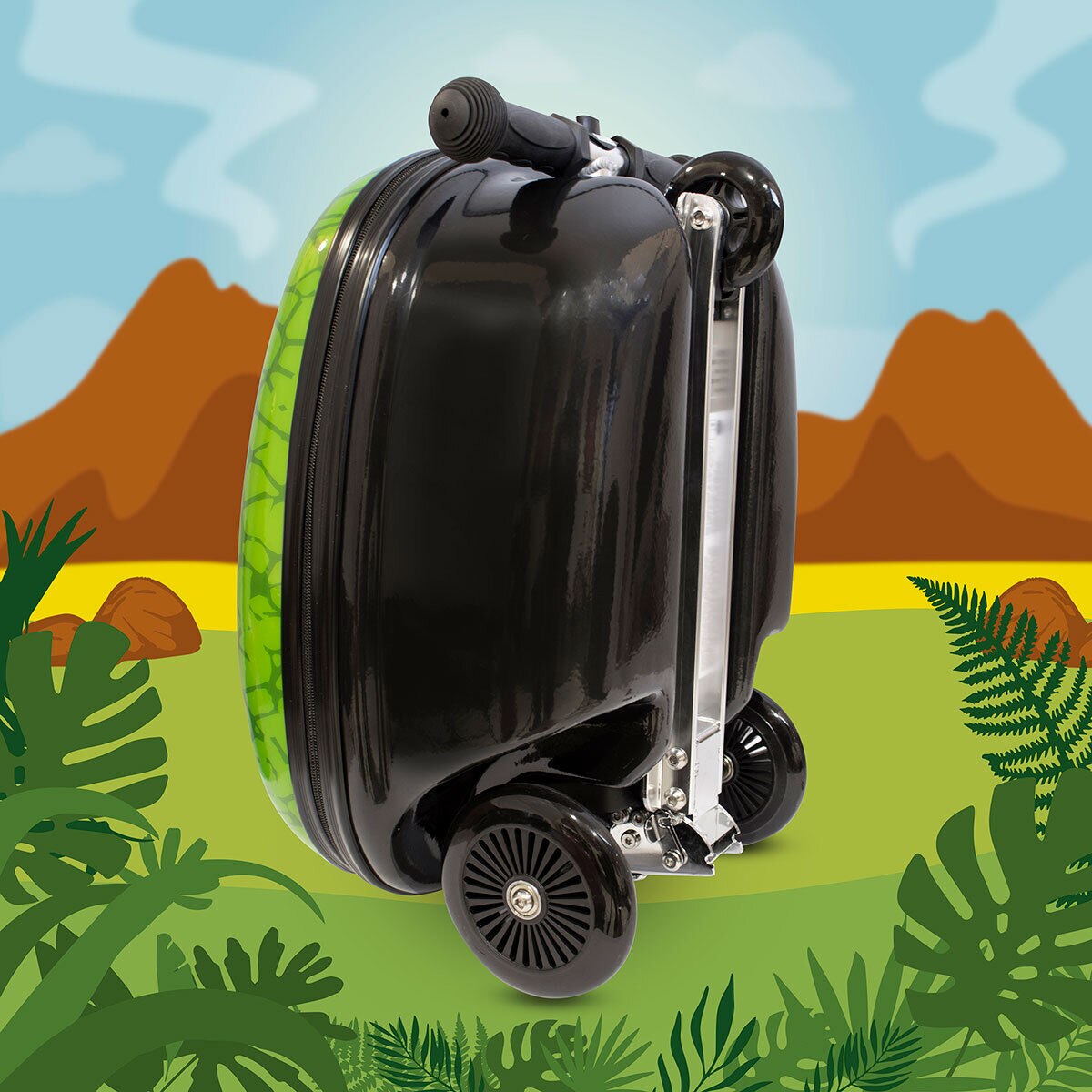 Zinc Flyte Midi 18" Scooter Suitcase, Darwin the Dinosaur