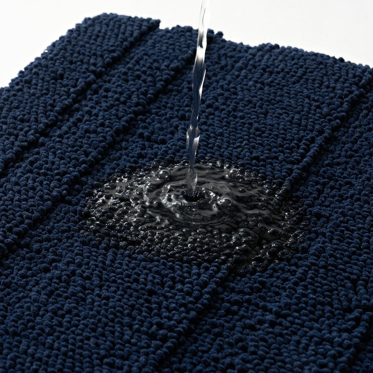 Evergrace Home Chenille Memory Foam Bath Mat in Blue, 61 x 91 cm