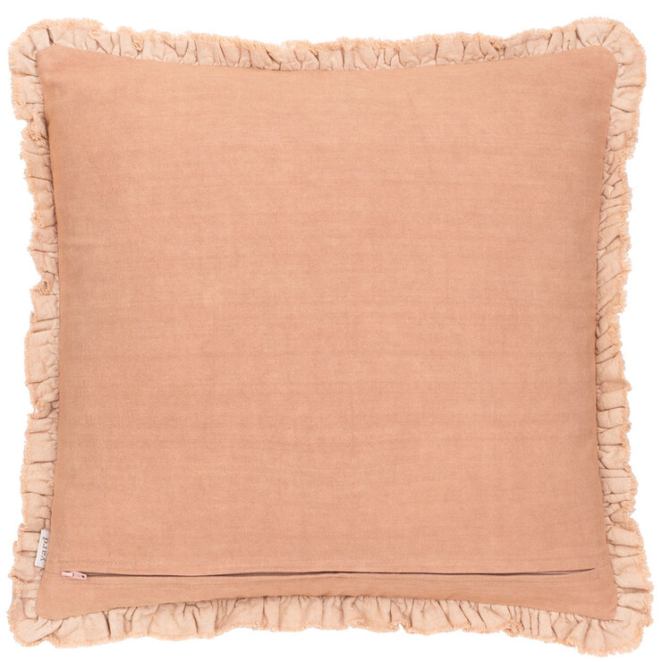 Furn Bertie Velvet Feather Fill Cushion 2 Pack in Cashew, 45 x 45 cm