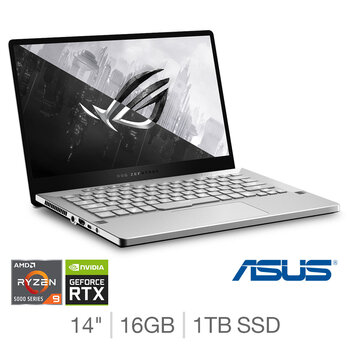 ASUS ROG Zephyrus G14, AMD Ryzen 9, 16GB RAM, 1TB SSD, NVIDIA GeForce RTX 3060, 14 Inch Gaming Laptop, GA401QM-HZ242T