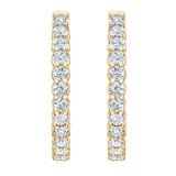1.00ctw Diamond Hoops, 14K Yellow Gold