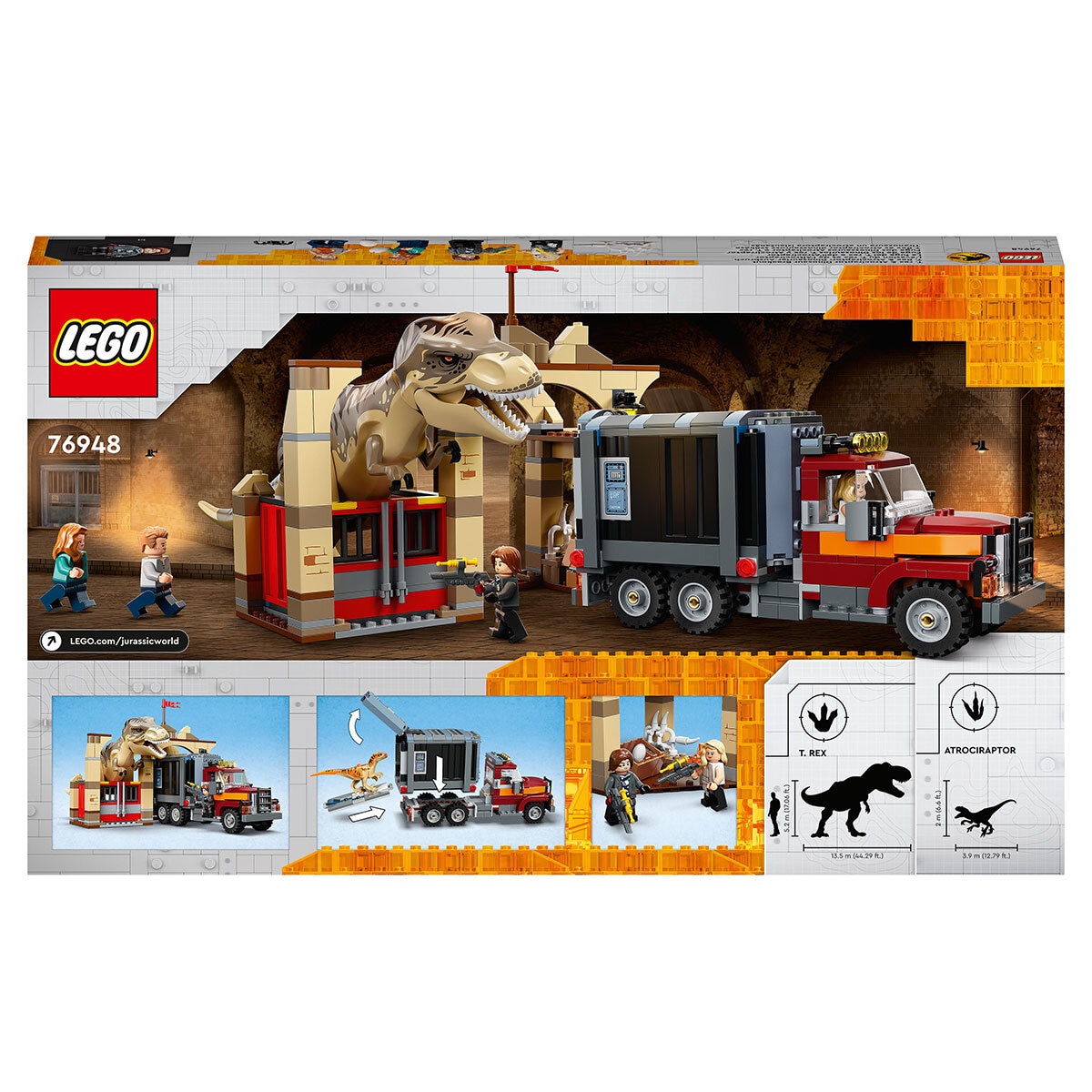 Buy LEGO Jurassic World Dinosaur Breakout Back of Box Image at Costco.co.uk