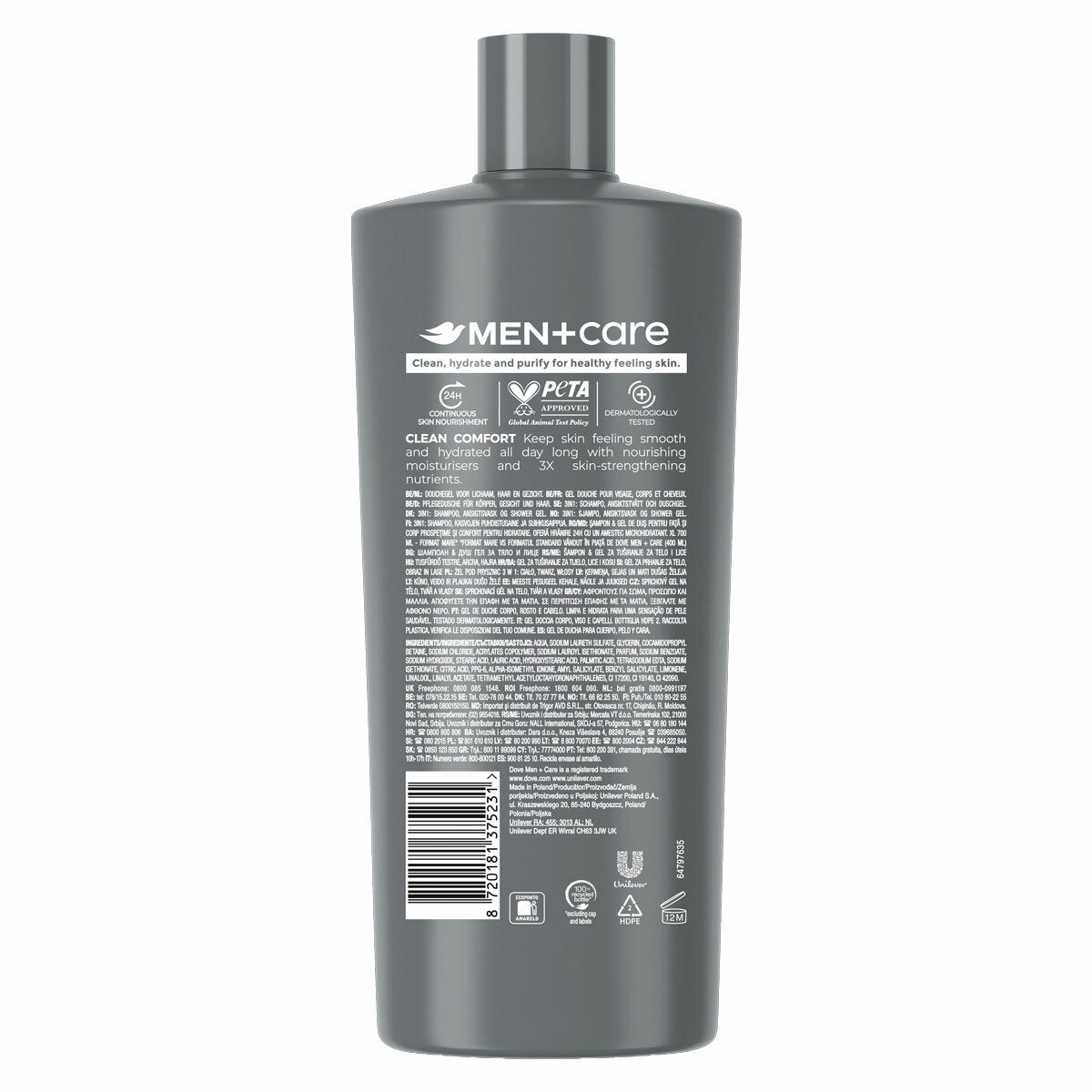 Image of Dove Men+ Care Clean Comfort Shower Gel