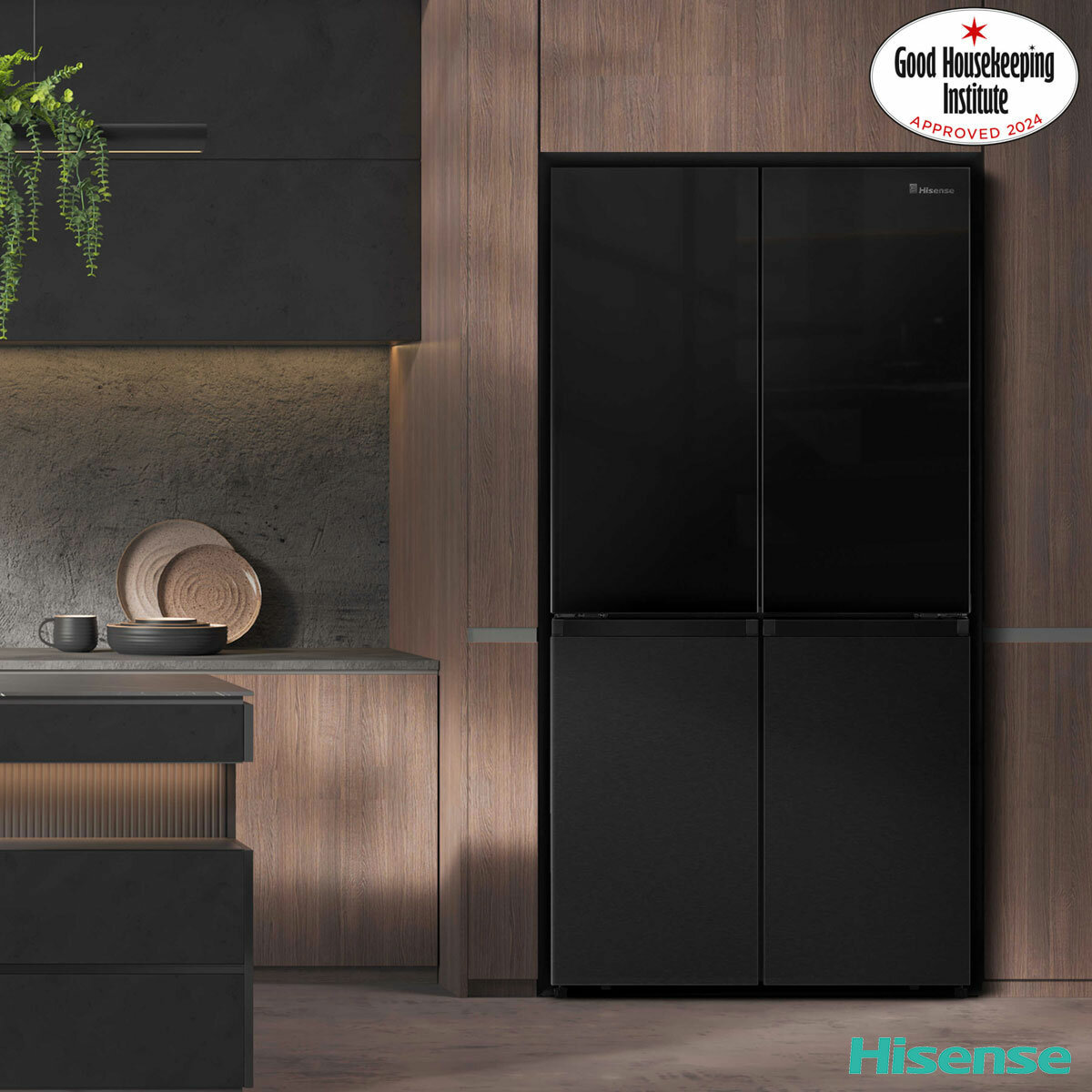 Hisense RQ5X560SFLEF, Multi Door Fridge Freezer, E Rated in Black Hisense RQ5X560SFLEF, Multi Door Fridge Freezer, E Rated in Black