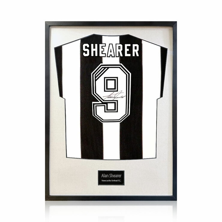 Alan Shearer Signed Newcastle Shirt Football Shirt in White