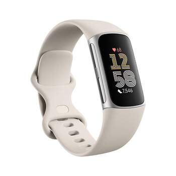 Fitbit Charge 6 Smart Watch in Silver/Porcelain