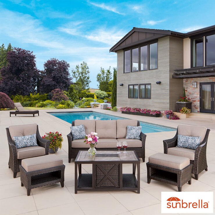 Agio South Dakota 6 Piece Woven Deep Seating Set Costco Uk 6 Piece Woven Deep Seating Set, Costco Patio Furniture Out Of Stock