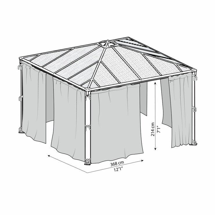Palram Canopia Netting Set for Palermo Gazebos