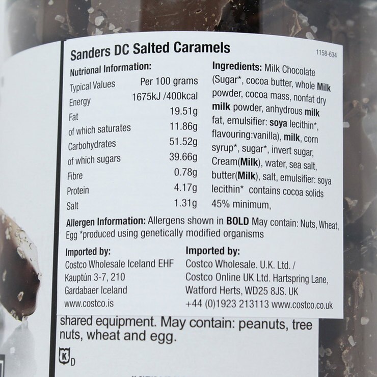 Sanders Milk Chocolate Sea Salt Caramels 1.02kg Costco UK