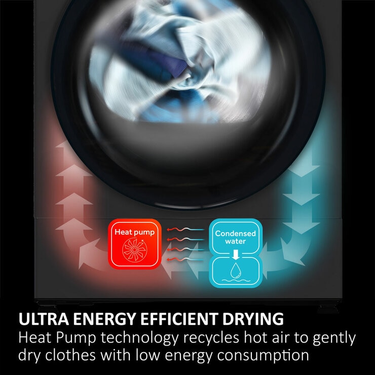 Haier, HD100-C367U1-UK, 10kg Heat Pump Tumble Dryer, A++ Rated in White