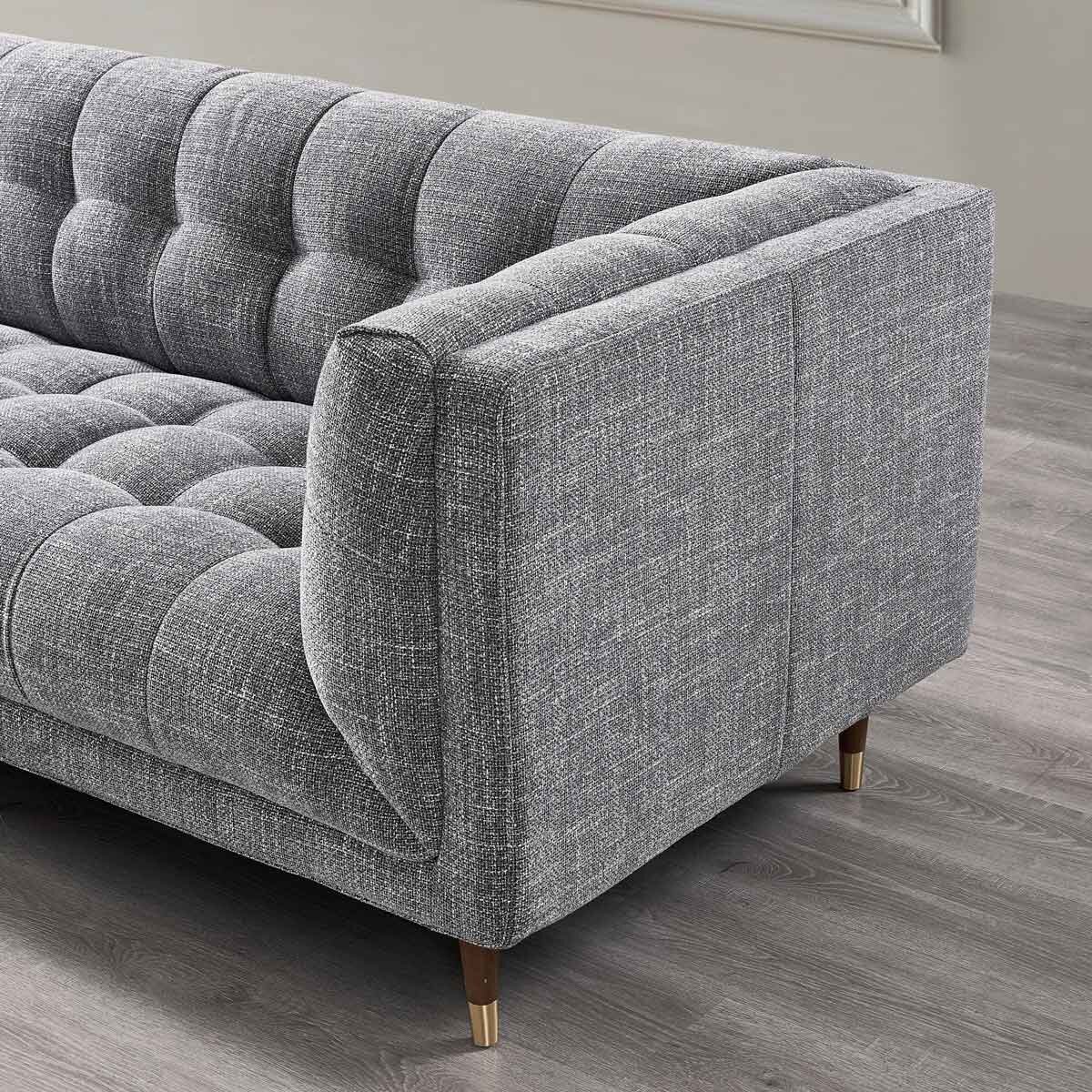 Isla Grey Fabric Large 3 Seater Sofa