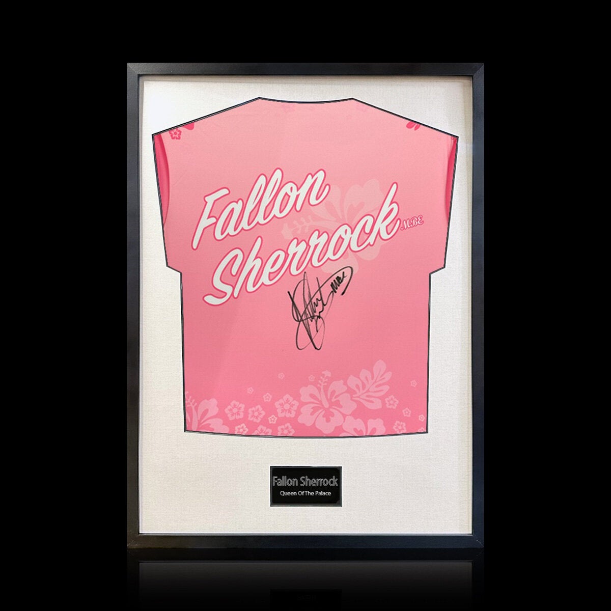Fallon Sherrock Signed Framed Darts Shirt in White