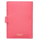 Osprey London Tilly Leather Passport Holder, Guava