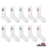 Ellesse Men's Heritage Crew Socks 10 Pack in White