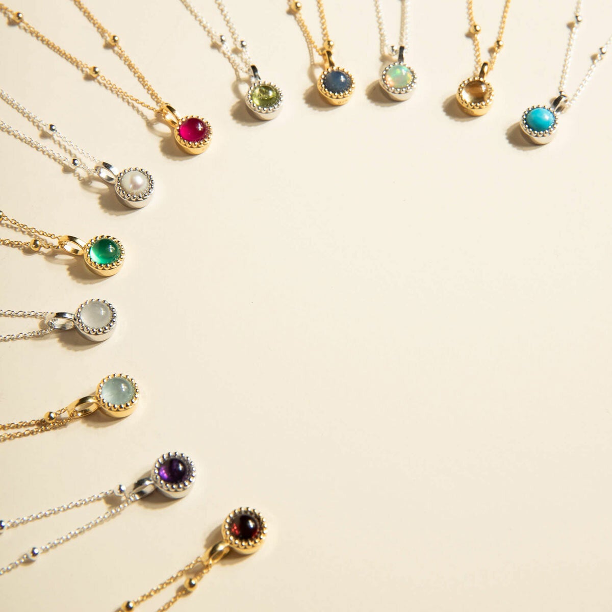 Gold Plated Semi-Precious Pendant