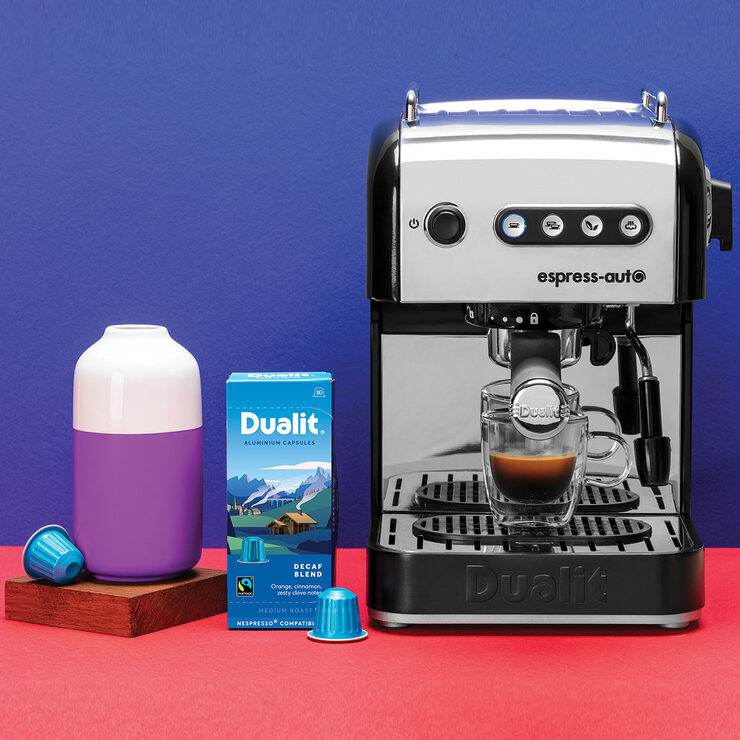 Dualit Decaf Aluminium Nespresso Compatible Coffee Pods, 100 Servings