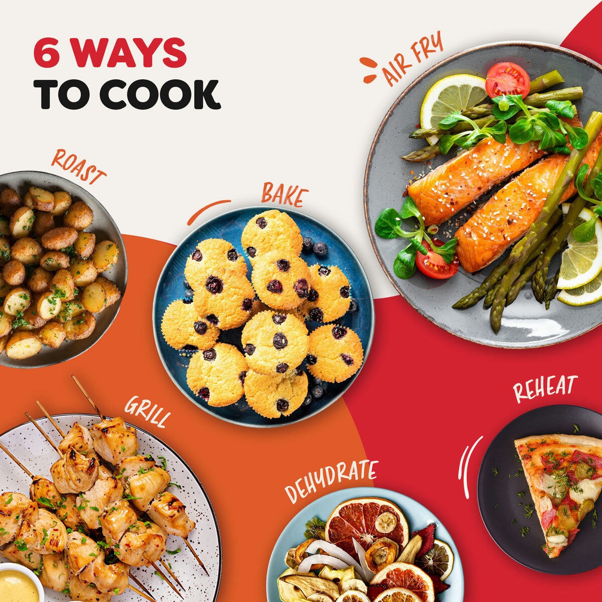 Lifestyle image of Instant Vortex Plus ClearCook Air Fryer in 6 ways to cook