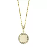 Australian Opal and Diamond Pendant, 14ct Yellow Gold