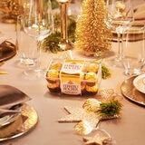 Ferrero Rocher Chocolate Gift Box Lifestyle On Festive Table