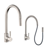 AQUATREND PULL OUT SINGLE LEVER TAP BRUSHED
