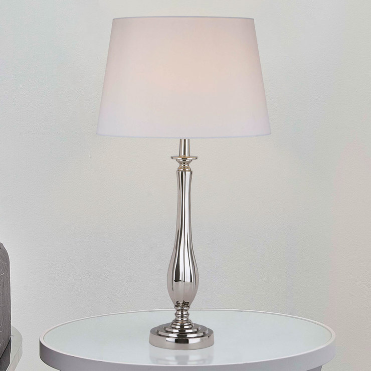 Aitana Nickel Table Lamp Costco Uk, Nickel Table Lamps