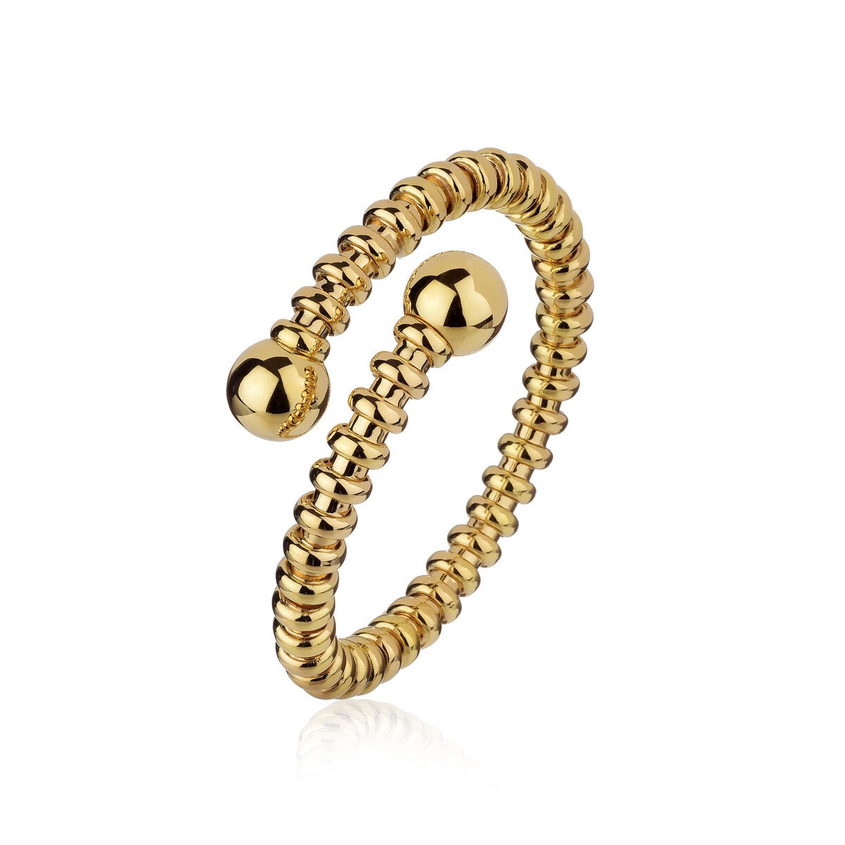 14ct Yellow Gold Caterpillar Bangle | Costco UK