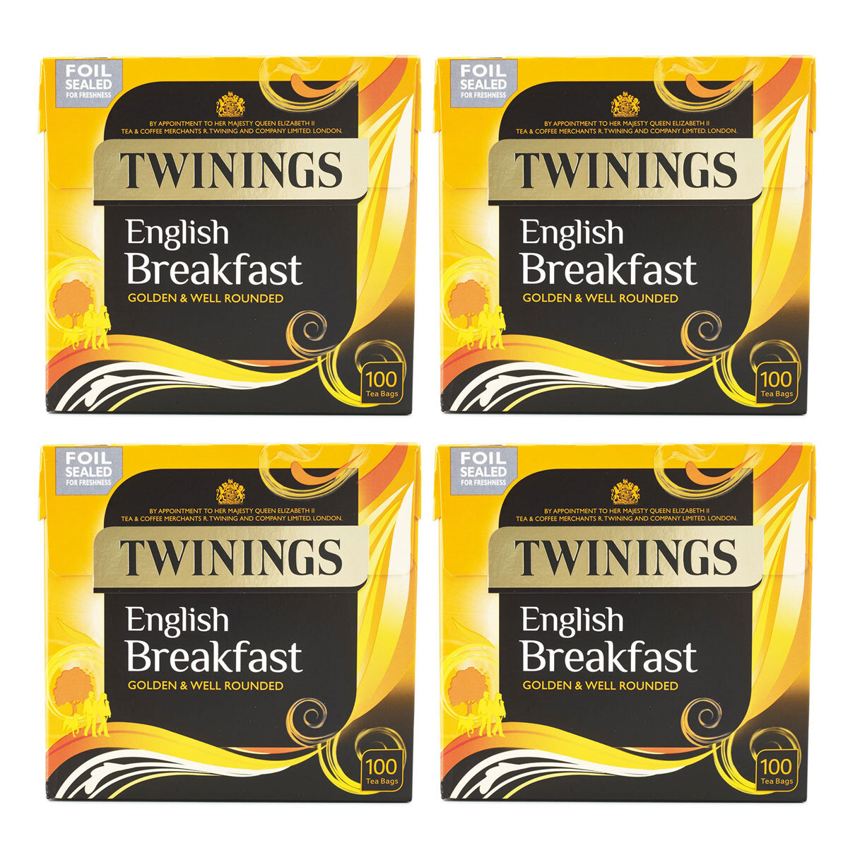 Twinings English Breakfast Tea Tea Bags, 4 x 100 Pack
