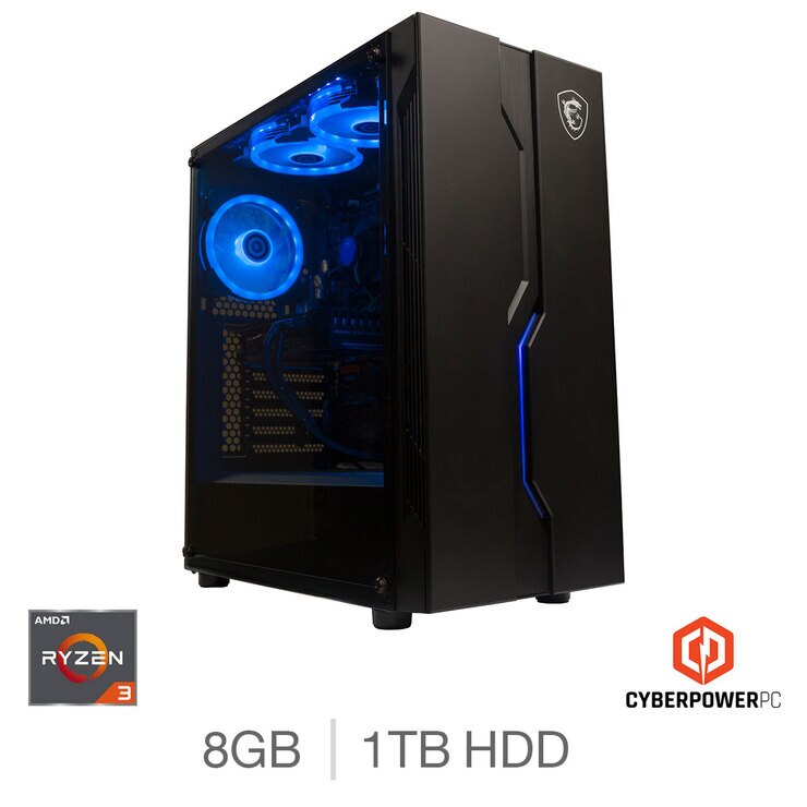 Cyberpower AMD Ryzen 3, 8GB RAM, 1TB HDD, AMD Radeon Vega 3,Gaming