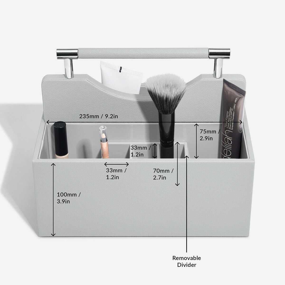 Pebble Grey Classic Cosmetic Organiser