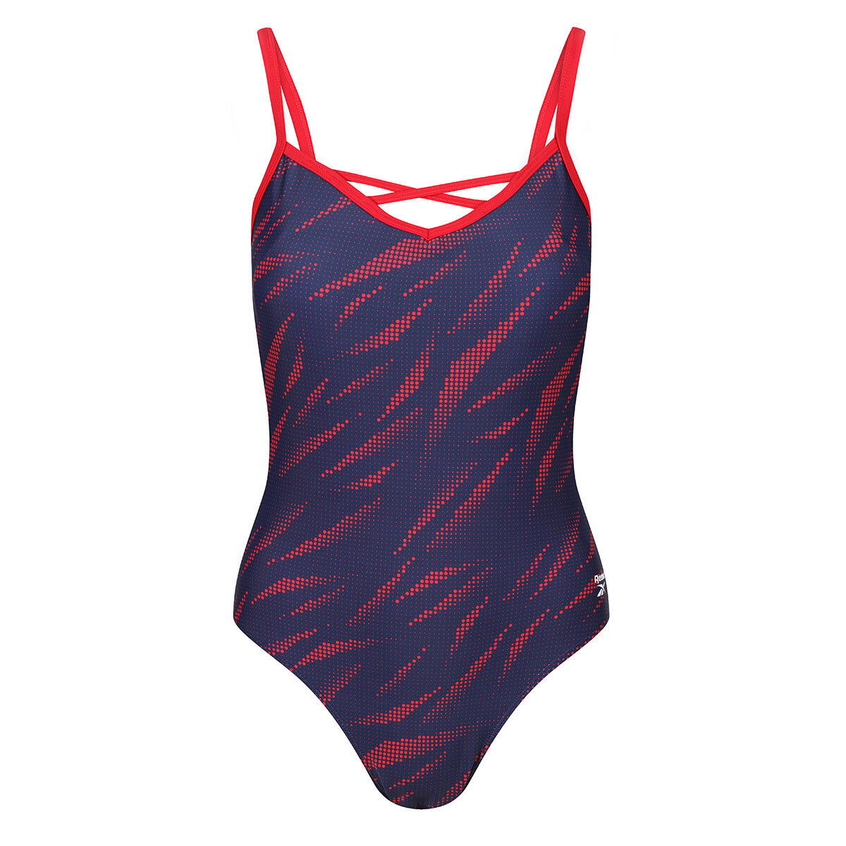Reebok 1 Piece Swimsuit in Red & Navy