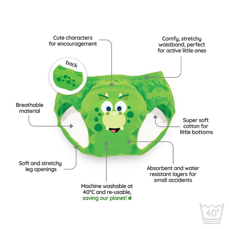 My Little Training Pants 9 Pack in Dinosaur, 2-3 Years